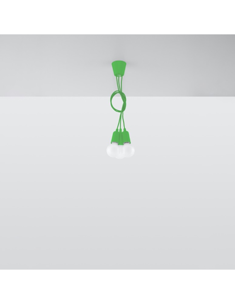 Sollux Lampa wisząca DIEGO 3 zielony SL.0582 Sollux Lampa wisząca DIEGO 3 zielony SL.0582