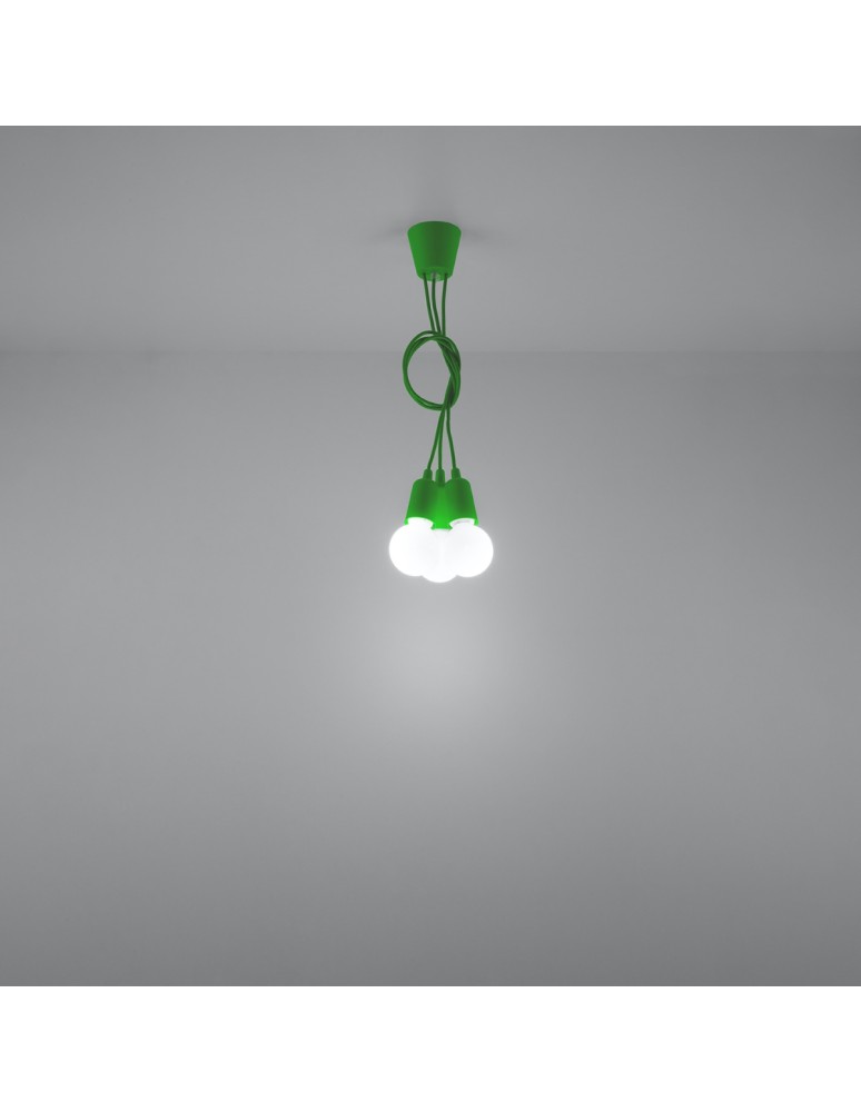 Sollux Lampa wisząca DIEGO 3 zielony SL.0582 Sollux Lampa wisząca DIEGO 3 zielony SL.0582