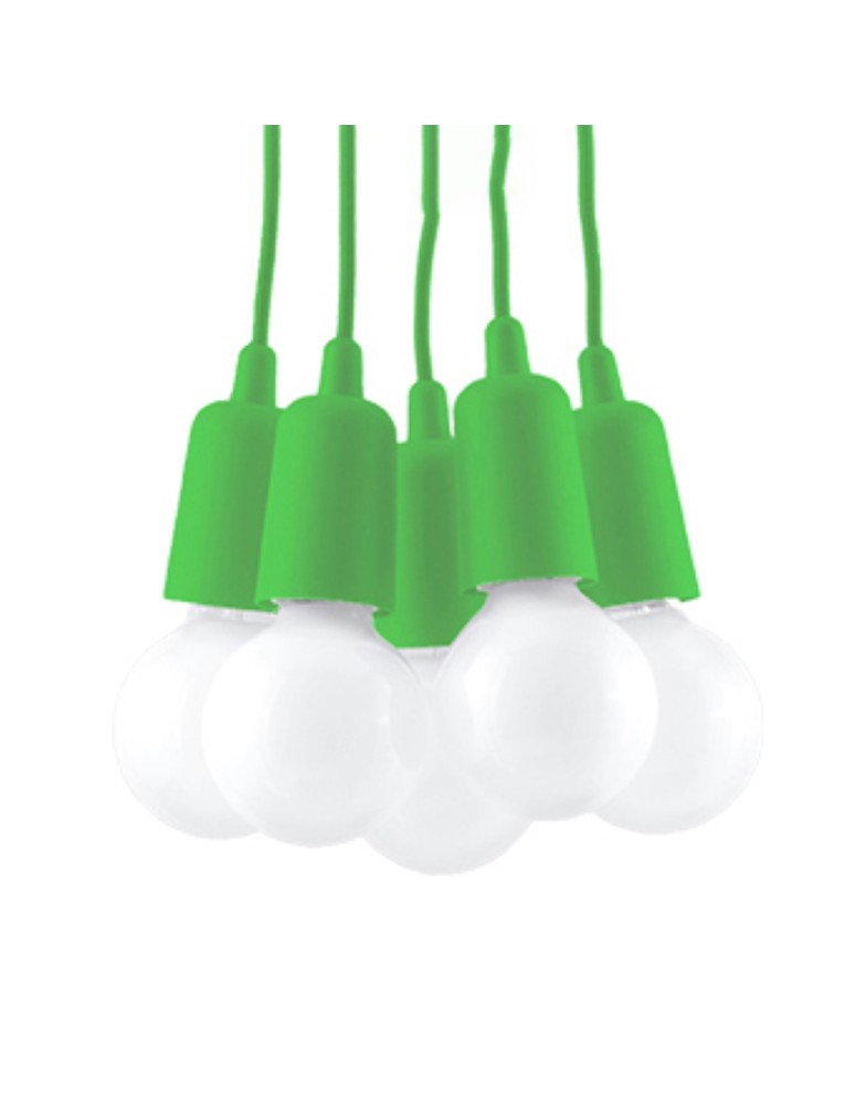Sollux Lampa wisząca DIEGO 5 zielony SL.0583 Sollux Lampa wisząca DIEGO 5 zielony SL.0583
