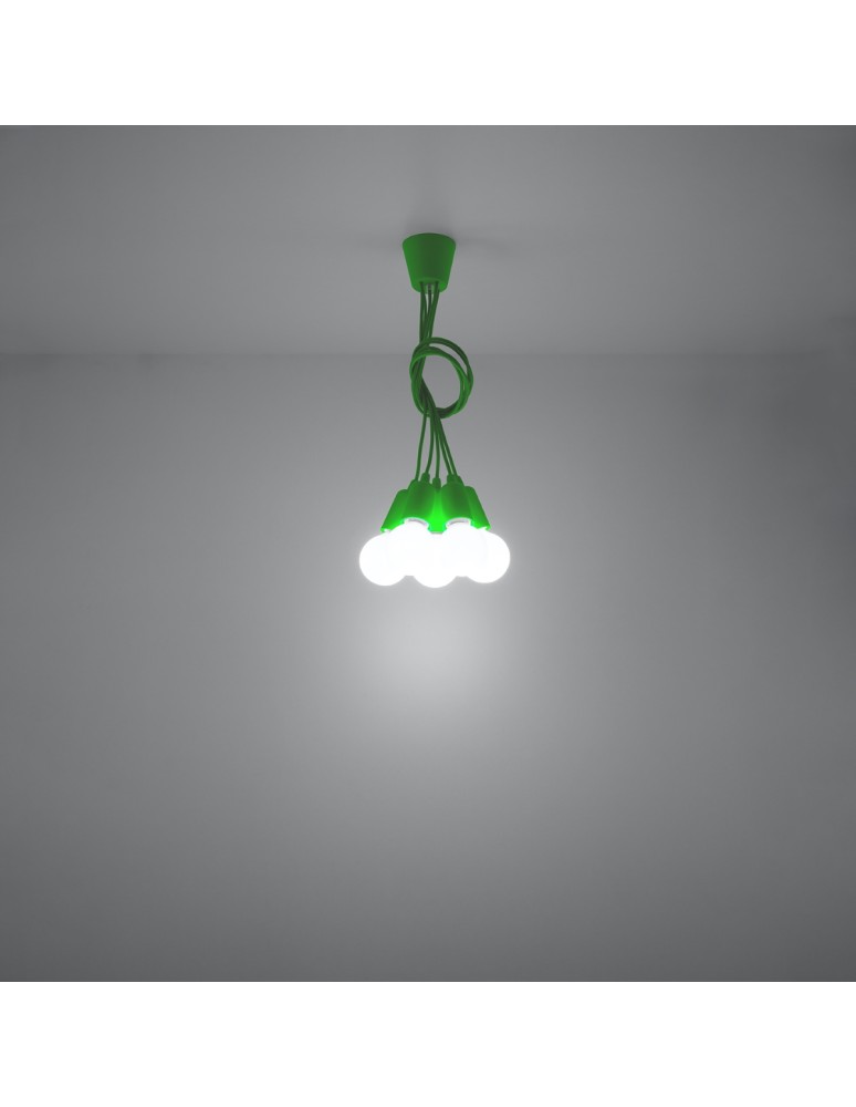 Sollux Lampa wisząca DIEGO 5 zielony SL.0583 Sollux Lampa wisząca DIEGO 5 zielony SL.0583