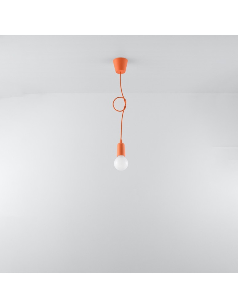 Sollux Lampa wisząca DIEGO 1 pomarańczowy SL.0584 Sollux Lampa wisząca DIEGO 1 pomarańczowy SL.0584