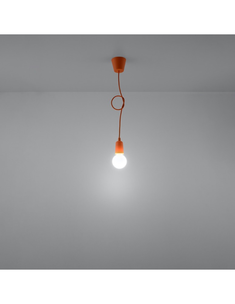 Sollux Lampa wisząca DIEGO 1 pomarańczowy SL.0584 Sollux Lampa wisząca DIEGO 1 pomarańczowy SL.0584