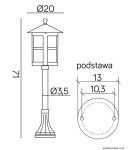 Lampy ogrodowe stojące - SU-MA Cordoba II K 5002/3/TD Stojąca - product 8