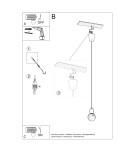 Sollux Lampa wisząca DIEGO 1 pomarańczowy SL.0584 Sollux Lampa wisząca DIEGO 1 pomarańczowy SL.0584