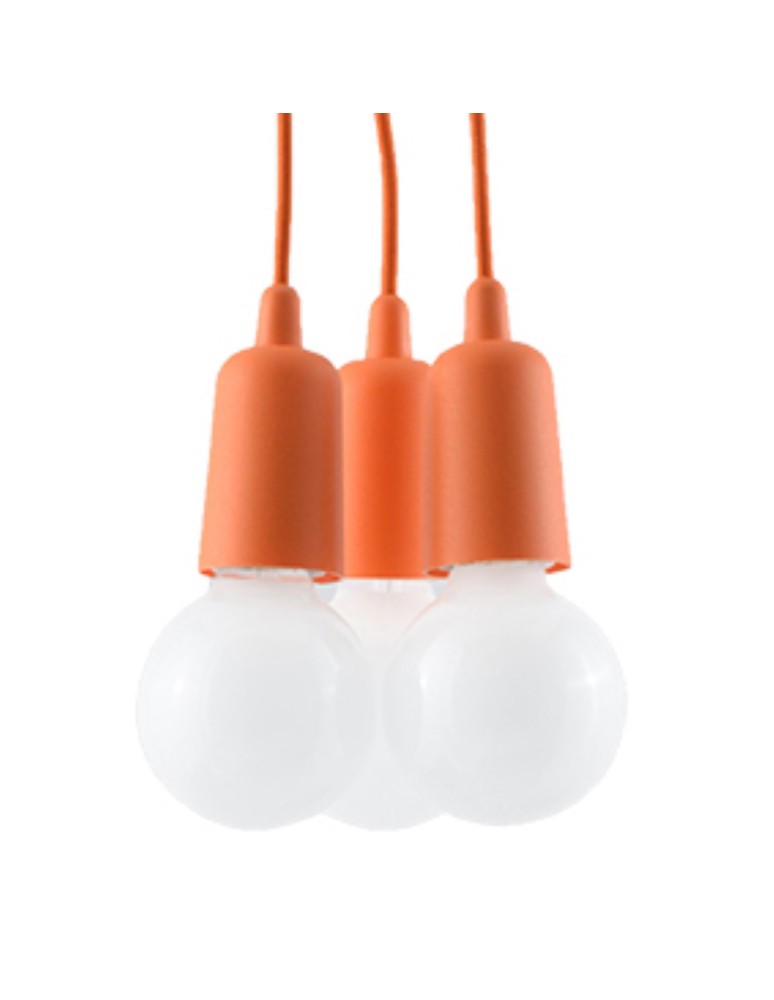 Sollux Lampa wisząca DIEGO 3 pomarańczowy SL.0585 Sollux Lampa wisząca DIEGO 3 pomarańczowy SL.0585
