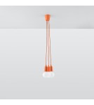 Sollux Lampa wisząca DIEGO 3 pomarańczowy SL.0585 Sollux Lampa wisząca DIEGO 3 pomarańczowy SL.0585