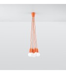 Sollux Lampa wisząca DIEGO 5 pomarańczowy SL.0586 Sollux Lampa wisząca DIEGO 5 pomarańczowy SL.0586