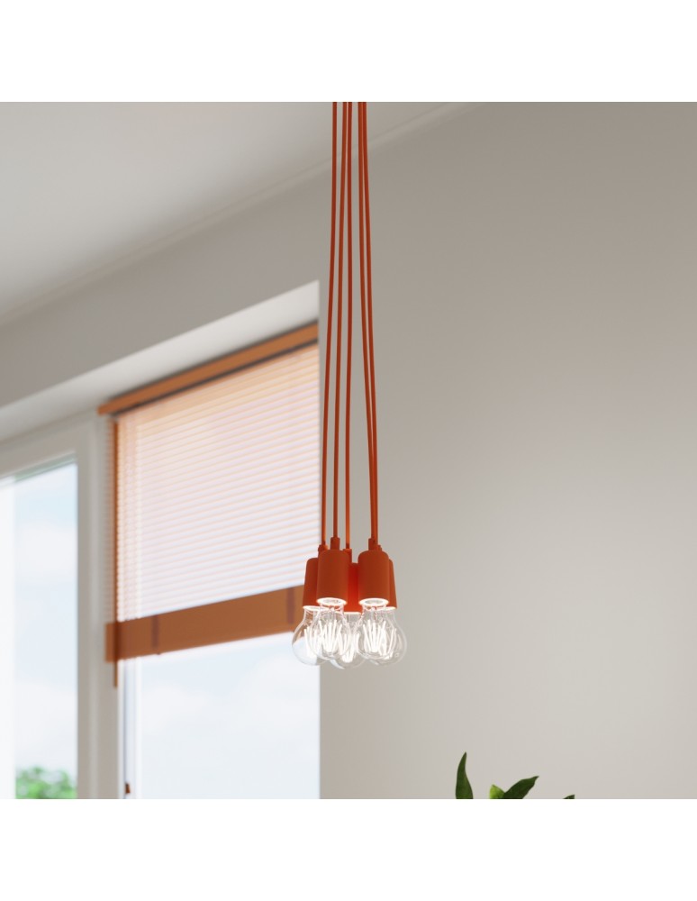 Sollux Lampa wisząca DIEGO 5 pomarańczowy SL.0586 Sollux Lampa wisząca DIEGO 5 pomarańczowy SL.0586