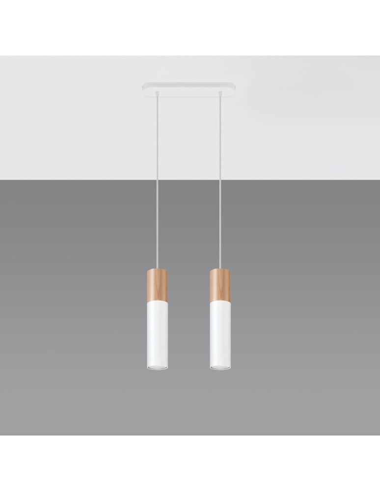 Sollux Lampa wisząca PABLO 2 biała SL.0629