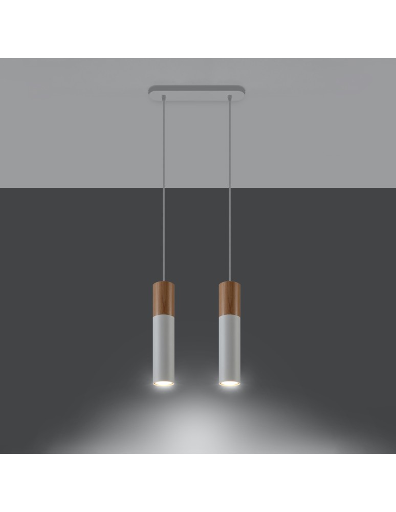 Sollux Lampa wisząca PABLO 2 biała SL.0629