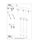 Sollux Lampa wisząca PABLO 3L biała SL.0630 Sollux Lampa wisząca PABLO 3L biała SL.0630
