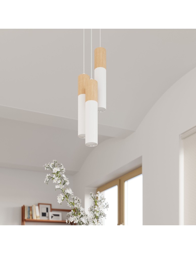 Sollux Lampa wisząca PABLO 3L biała SL.0630 Sollux Lampa wisząca PABLO 3L biała SL.0630