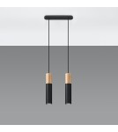 Sollux Lampa wisząca PABLO 2 czarna SL.0633 Sollux Lampa wisząca PABLO 2 czarna SL.0633