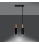 Sollux Lampa wisząca PABLO 2 czarna SL.0633 Sollux Lampa wisząca PABLO 2 czarna SL.0633