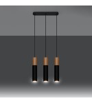 Sollux Lampa wisząca PABLO 3L czarna SL.0634 Sollux Lampa wisząca PABLO 3L czarna SL.0634