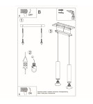 Sollux Lampa wisząca LINO 2 SL.0637 Sollux Lampa wisząca LINO 2 SL.0637