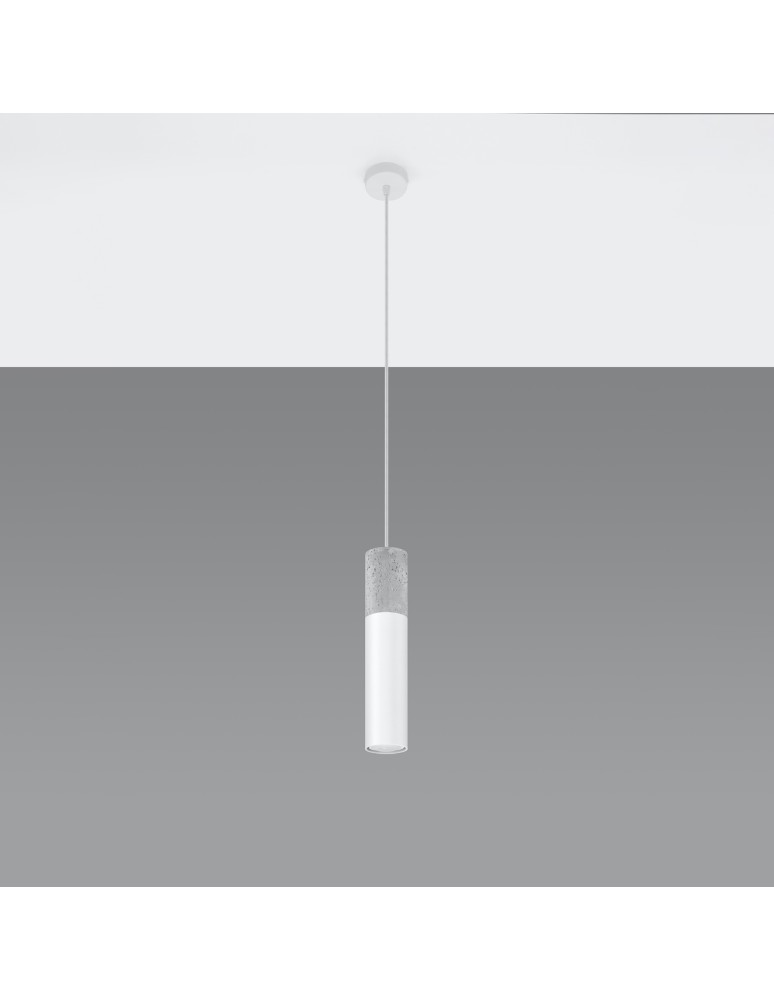 Sollux Lampa wisząca BORGIO 1 biały  SL.0647 Sollux Lampa wisząca BORGIO 1 biały  SL.0647