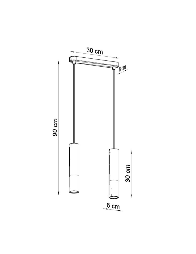 Sollux Lampa wisząca BORGIO 2 biały SL.0648 Sollux Lampa wisząca BORGIO 2 biały SL.0648