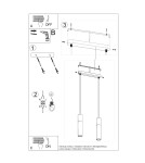 Sollux Lampa wisząca BORGIO 2 biały SL.0648 Sollux Lampa wisząca BORGIO 2 biały SL.0648