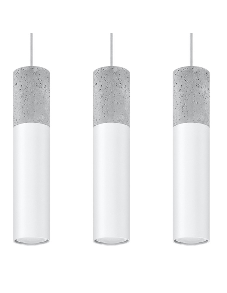 Sollux Lampa wisząca BORGIO 3L biały SL.0649 Sollux Lampa wisząca BORGIO 3L biały SL.0649