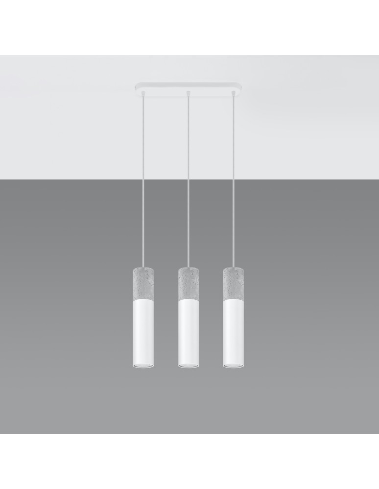 Sollux Lampa wisząca BORGIO 3L biały SL.0649 Sollux Lampa wisząca BORGIO 3L biały SL.0649