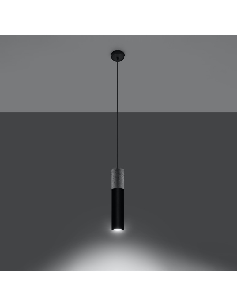 Sollux Lampa wisząca BORGIO 1 czarny SL.0650 Sollux Lampa wisząca BORGIO 1 czarny SL.0650
