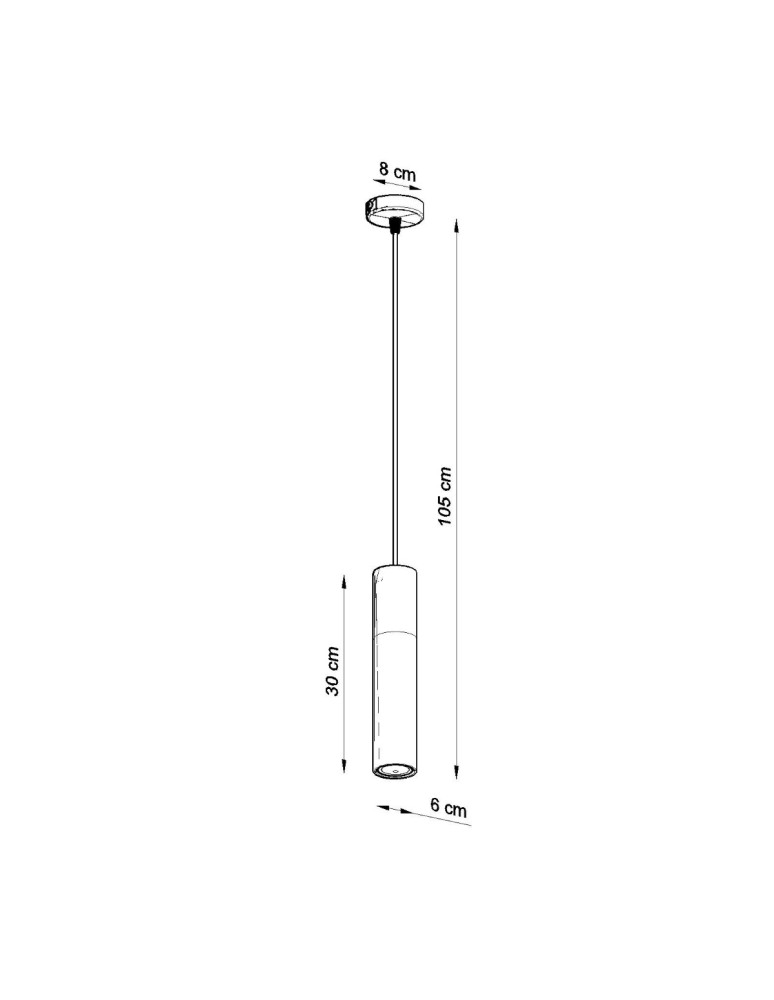 Sollux Lampa wisząca BORGIO 1 czarny SL.0650 Sollux Lampa wisząca BORGIO 1 czarny SL.0650