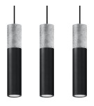 Lampy wiszące - Sollux Lampa wisząca BORGIO 3L czarny SL.0652 - product 1