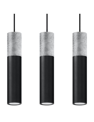 Sollux Lampa wisząca BORGIO 3L czarny SL.0652