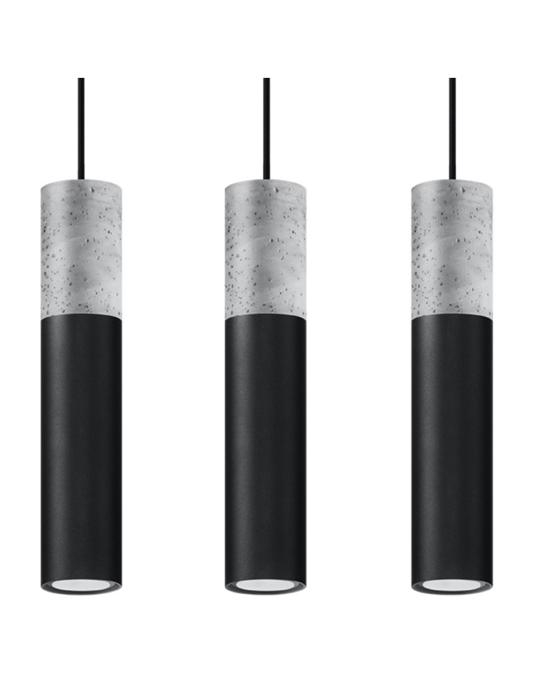 Sollux Lampa wisząca BORGIO 3L czarny SL.0652