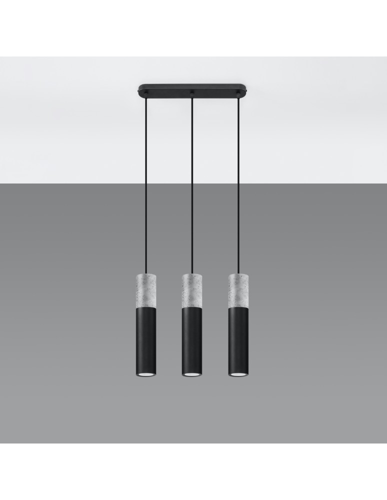 Sollux Lampa wisząca BORGIO 3L czarny SL.0652