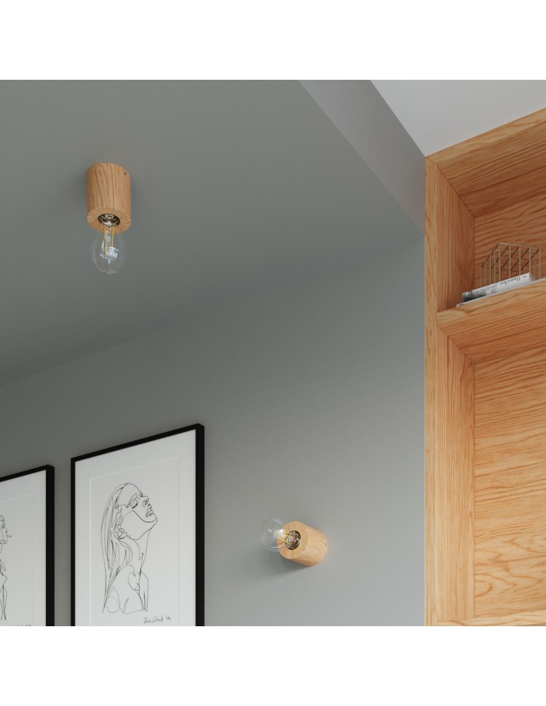 Sollux Plafon SALGADO naturalne drewno SL.0672 Sollux Plafon SALGADO naturalne drewno SL.0672