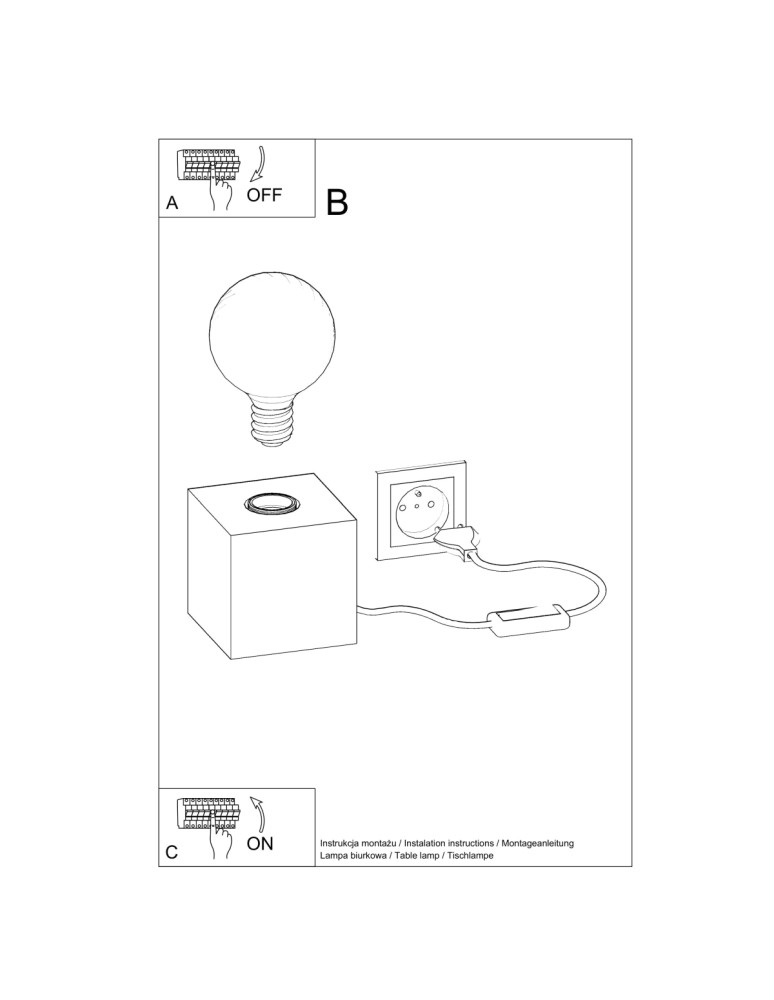 Sollux Lampa biurkowa ARIZ naturalne drewno SL.0677 Sollux Lampa biurkowa ARIZ naturalne drewno SL.0677