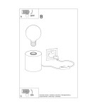 Sollux Lampa biurkowa SALGADO beton SL.0680 Sollux Lampa biurkowa SALGADO beton SL.0680