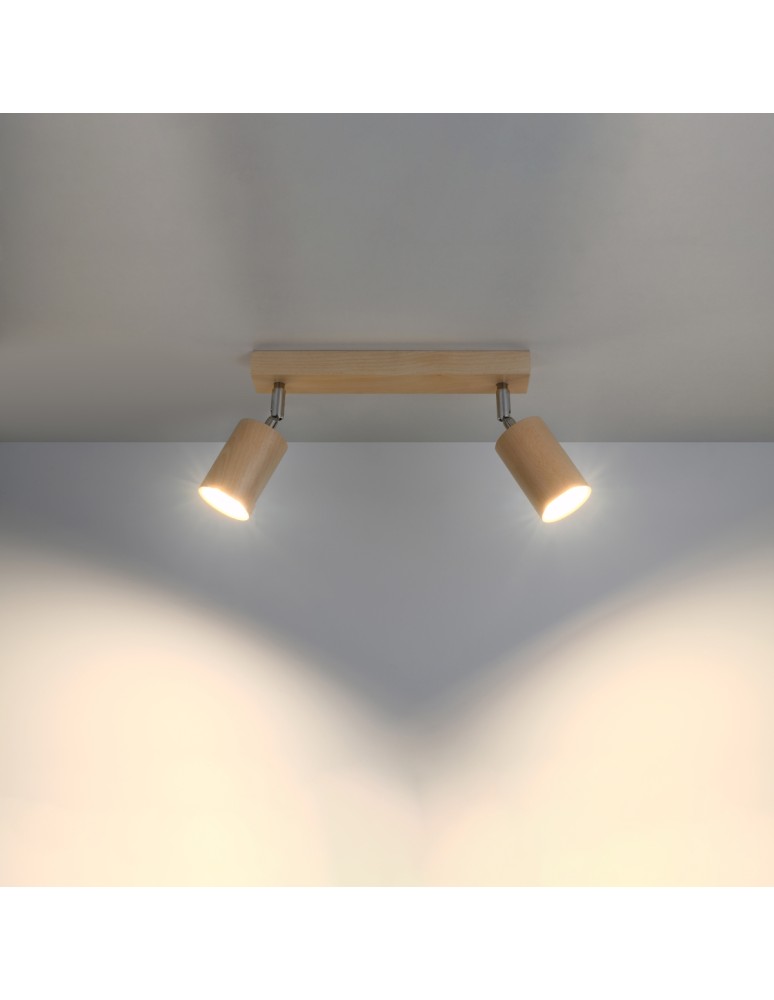 Sollux Plafon BERG 2 naturalne drewno SL.0702 Sollux Plafon BERG 2 naturalne drewno SL.0702