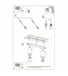 Sollux Plafon BERG 2 naturalne drewno SL.0702 Sollux Plafon BERG 2 naturalne drewno SL.0702