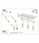 Sollux Plafon BERG 3 naturalne drewno SL.0703 Sollux Plafon BERG 3 naturalne drewno SL.0703