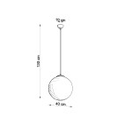 Sollux Lampa wisząca UGO 40 złota SL.0717 Sollux Lampa wisząca UGO 40 złota SL.0717