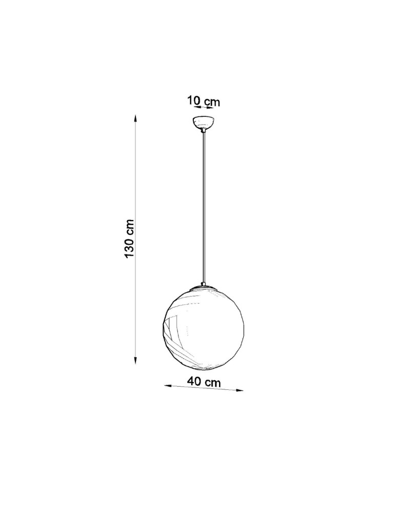 Sollux Lampa wisząca UGO 40 złota SL.0717 Sollux Lampa wisząca UGO 40 złota SL.0717