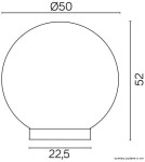 Kule ogrodowe - SU-MA Alekule E27 1x100W IP44 G500ZOP - produkt 4