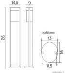 Lampy ogrodowe stojące - SU-MA ELIS TO 3902-H 919 BL Stojąca - produkt 5
