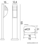 Lampy ogrodowe stojące - SU-MA CITY 11836 R BL Stojąca - produkt 4