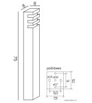 Lampy ogrodowe stojące - SU-MA RADO 1 BL Stojąca - product 4