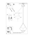Sollux Lampa wisząca ceramiczna PAVLUS SL.0844 Sollux Lampa wisząca ceramiczna PAVLUS SL.0844