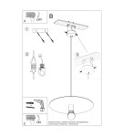 Sollux Lampa wisząca FLAVIO biała SL.0852 Sollux Lampa wisząca FLAVIO biała SL.0852