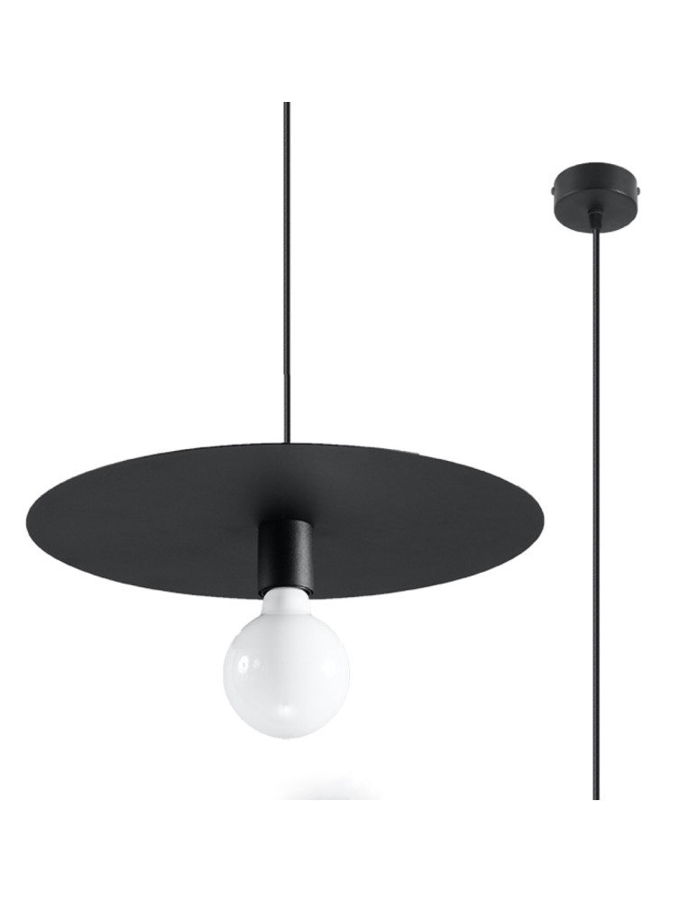 Sollux Lampa wisząca FLAVIO czarna SL.0853 Sollux Lampa wisząca FLAVIO czarna SL.0853