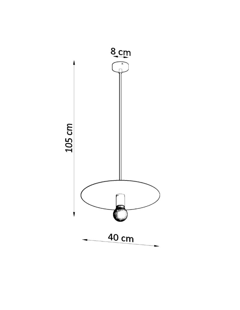 Sollux Lampa wisząca FLAVIO czarna SL.0853 Sollux Lampa wisząca FLAVIO czarna SL.0853