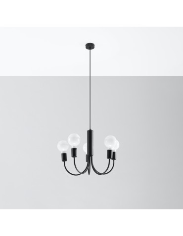 Sollux Żyrandol PICCOLO 5 czarny SL.0855 - produkt 2