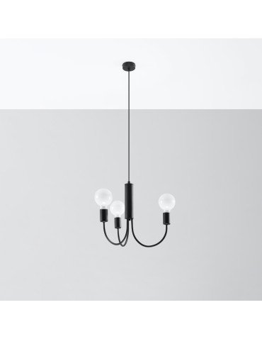 Sollux Żyrandol PICCOLO 3 czarny SL.0856 - produkt 2