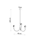Sollux Żyrandol PICCOLO 3 czarny SL.0856 Sollux Żyrandol PICCOLO 3 czarny SL.0856